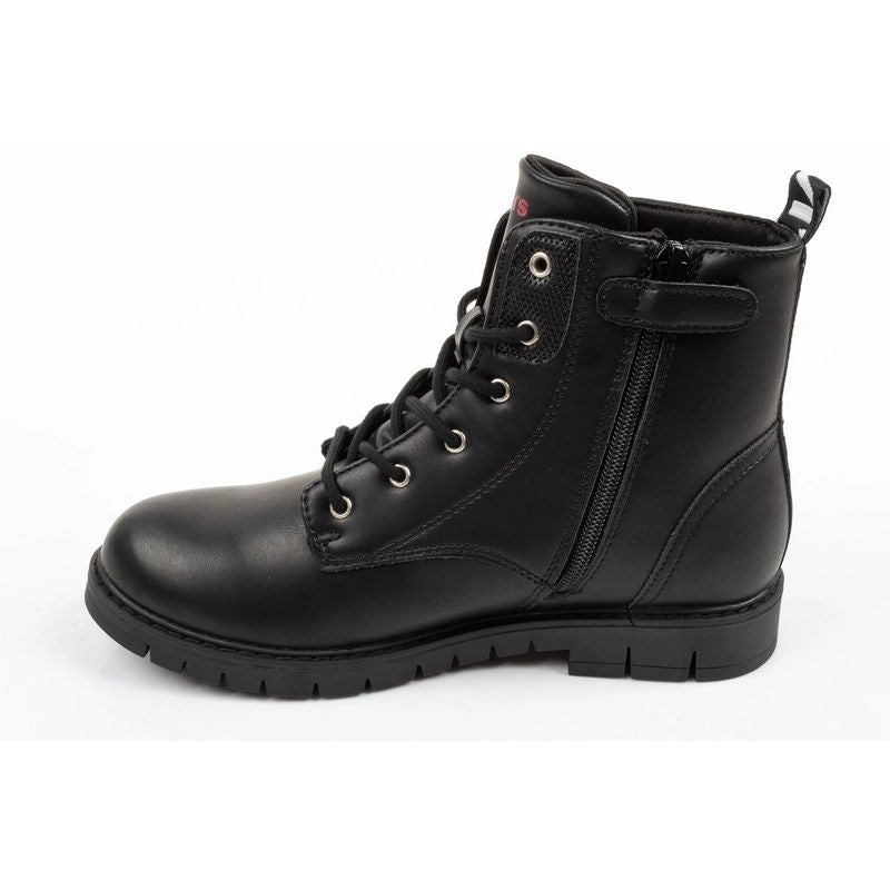 Levi's girls' Pasadene SE ankle boots, black, with zipper