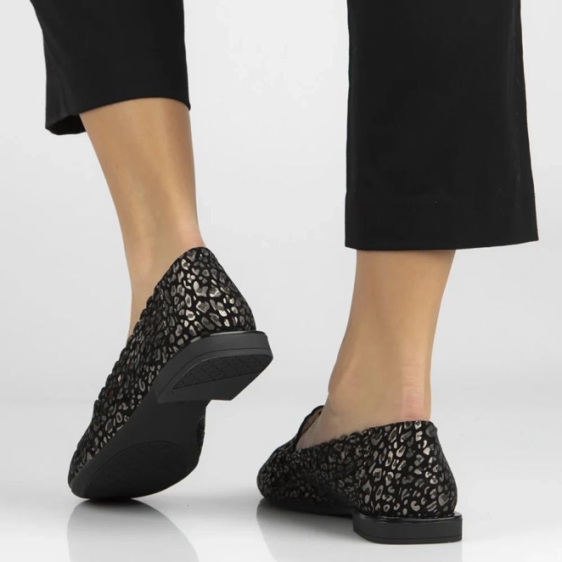 Women's leather openwork shoes, black Filippo DP7710 Filippo