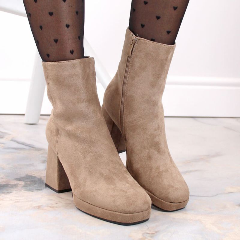 Suede ankle boots Jezzi W JEZ411B, beige Footwear/Outdoor/Jezzi Your Sports Performance