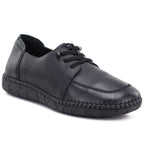 Jezzi JH01-1 comfortable black women's leather shoes