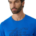 Men's 4F M3573 T-shirt, blue, 4FWAW26TTSHM3573 33S