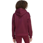 Women's adidas Essentials 3-Stripes Full-Zip Burgundy Sweatshirt KX0785