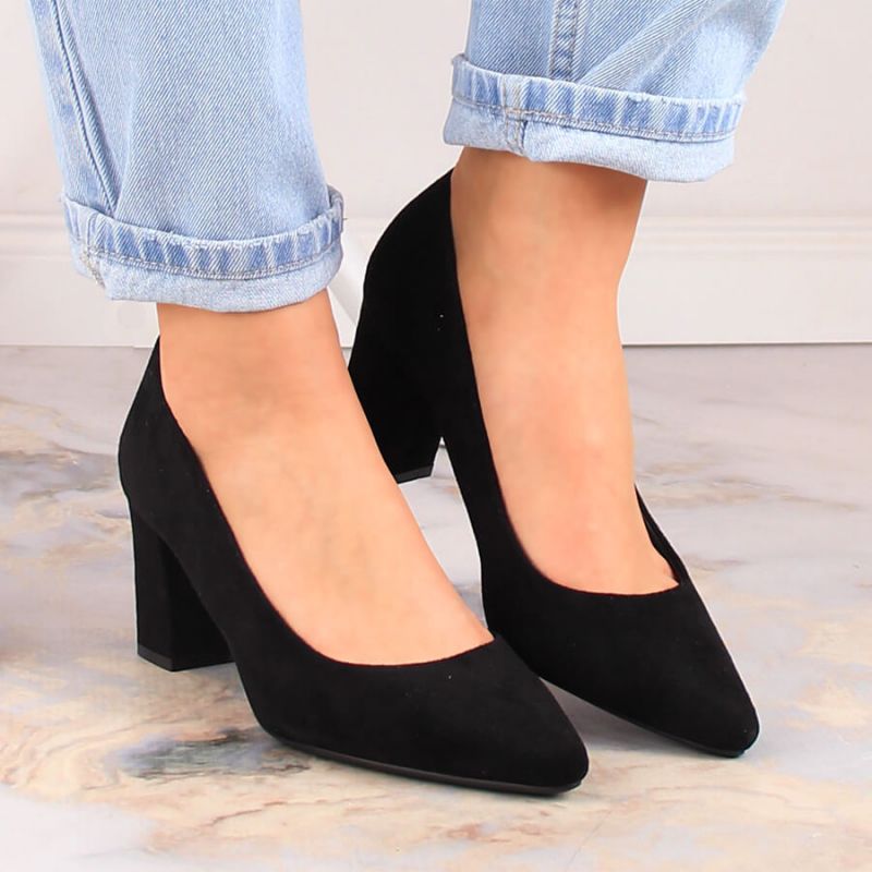 Suede pumps on the post Sergio Leone W SK403A black Footwear/Lifestyle/Sergio Leone Your Sports Performance