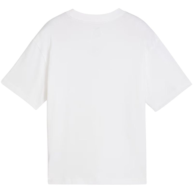 Puma Ess Centered Cat Logo Boxy Tee for Kids White 685131 02