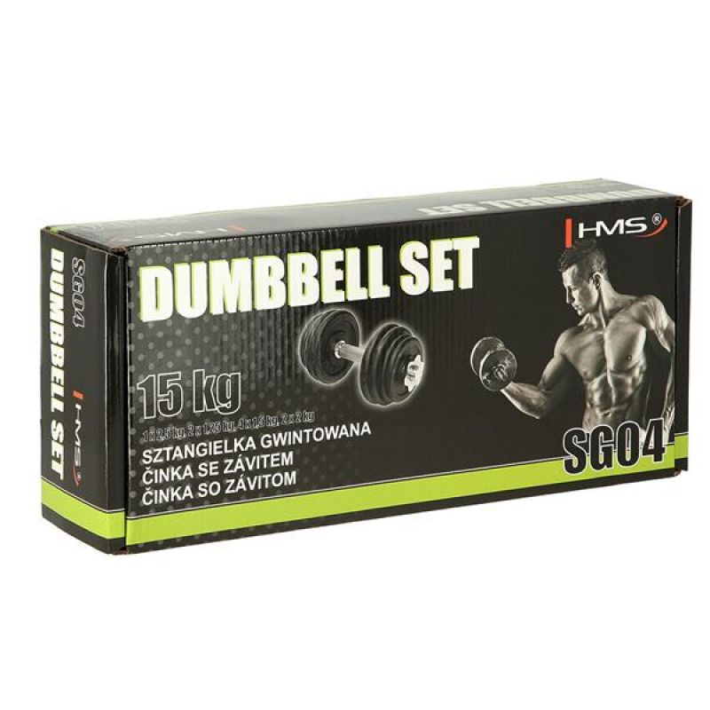Barbell with thread SG04 15 (15 kg, 8 plates) KGHMS 17-59-120 Accessories/Training equipment/Sprzęt siłowy/Atlasy Your Sports Performance
