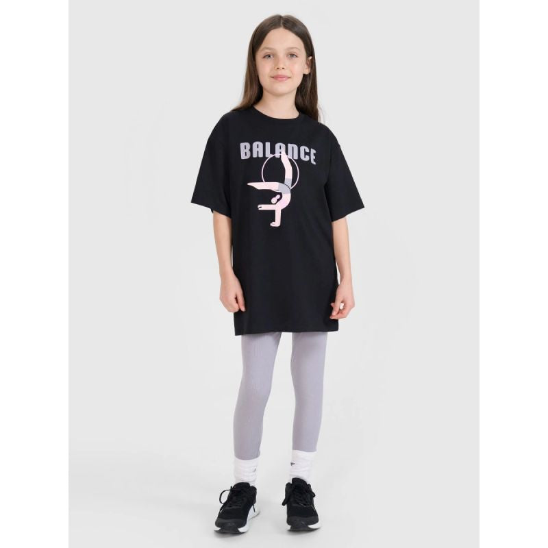 Oversized T-shirt with print for girls 4F FJRSS25TTSHF2646-20S *Kategoria tymczasowa Your Sports Performance