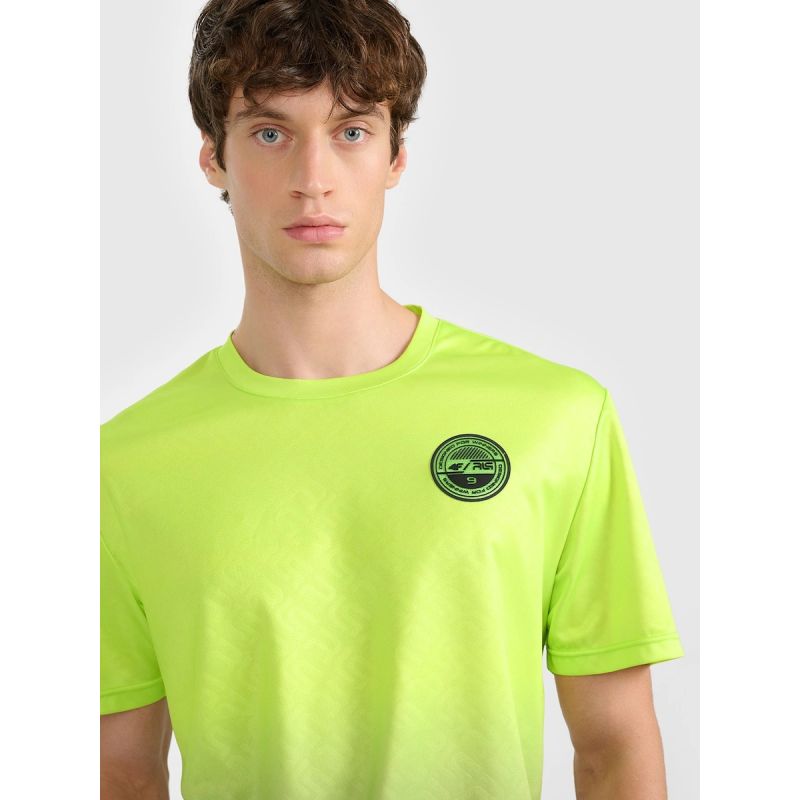 Men's quick-drying T-shirt with print 4F x Robert Lewandowski 4F RL9SAW25TTSHM3358-45N