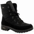 Progress Women’s Winter Boots, Black Insulated Snow Boots with Sheepskin Lining
