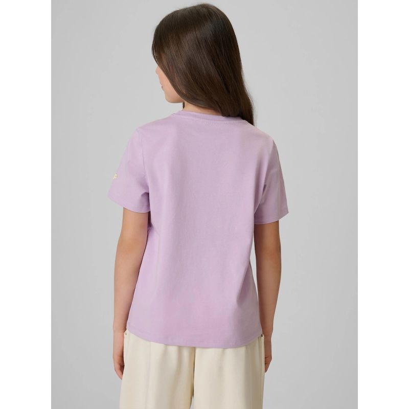 Girls' regular printed T-shirt 4F 4FJRAW26TTSHF4326-052S