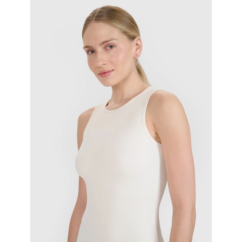 Women's ribbed knit mini dress 4F 4FRSS25TDREF188-11S *Kategoria tymczasowa Your Sports Performance