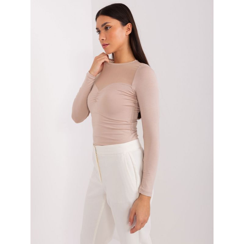 BASIC FEEL GOOD Beige Mesh Blouse (RV-BZ-9202.10X) In preparation Your Sports Performance