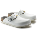 Women's Birkenstock Boston ESD White clogs natural leather medical narrow slippers (0061378) Footwear/Lifestyle/Brinkenstock/Klapki/chodaki Birkenstock