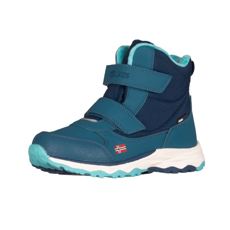 Trollkids Kids Hafjell Winter Boots waterproof snow boots with Velcro closure blue (264-102) In preparation Your Sports Performance