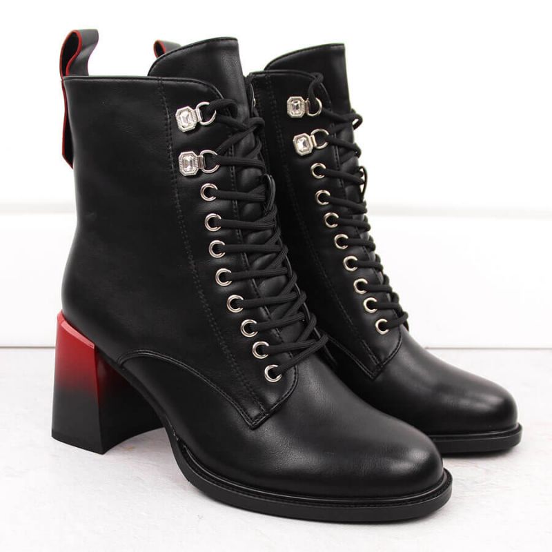 D&amp;A S.Barski ankle boots with decorative heel Premium Collection W MR880-132 OLI270 Footwear/Lifestyle/S.Barski Your Sports Performance