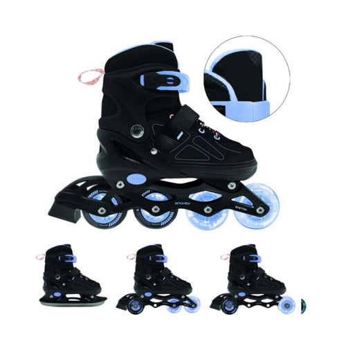 Spokey Quattro 4IN1 inline skates SPK-943428 size 30-33BK/VT Accessories/Skating/Rolki (pozostałe) Your Sports Performance