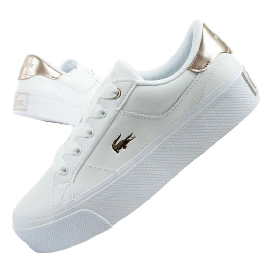 Lacoste women's sports shoes Ziane Platform 126 sneakers white fashionable Lacoste
