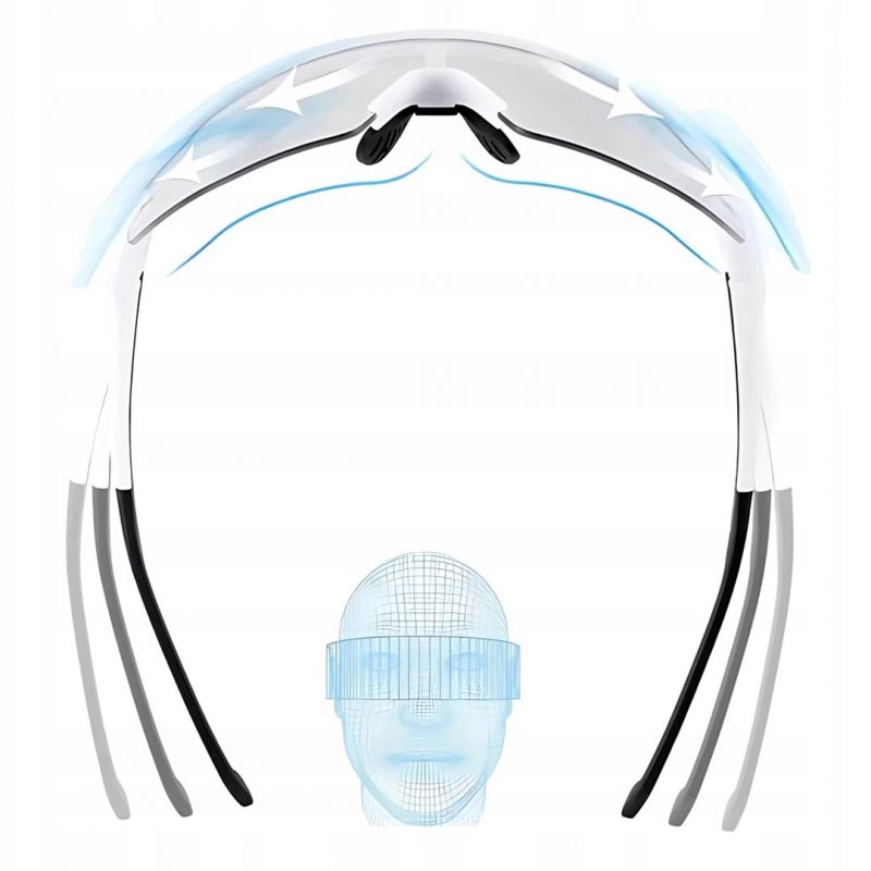 Rockbros Photochromic Cycling Glasses with UV Protection and Corrective Insert - White Import z Action/Rowery i akcesoria/Okulary Your Sports Performance