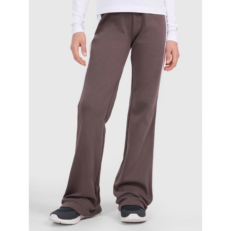 Girls' sweatpants with flared legs 4F 4FJRAW25TTROF1599-51S *Kategoria tymczasowa Your Sports Performance
