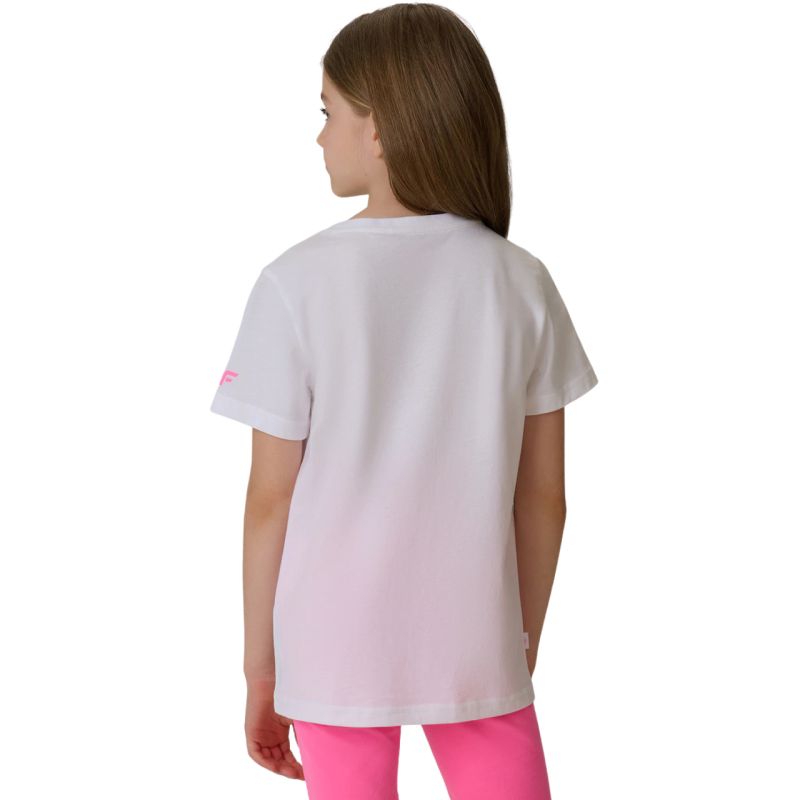 T-shirt for girls 4F F2938 white 4FJWSS26TTSHF2938 10S