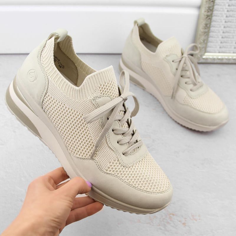 Comfortable Remonte W RKR693 beige sports shoes Footwear/Lifestyle/Rieker Your Sports Performance