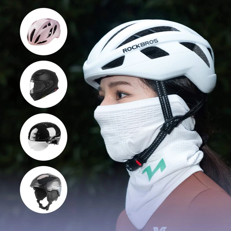 Rockbros LFA23 TVI Women's Knitted Bicycle Neck Warmer - White