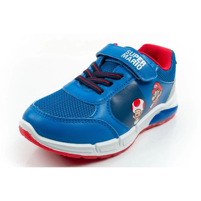 Leomil children's sports shoes Super Mario sneakers with velcro LED blue Leomil