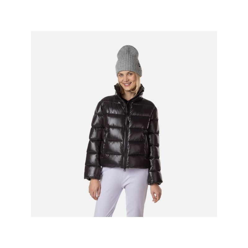 Rossignol W Shiny Bomber Jacket Black Import z PMSport Your Sports Performance