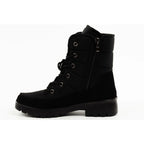 Progress Women’s Winter Boots, Black Insulated Snow Boots with Sheepskin Lining