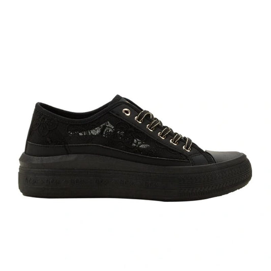 Lee Cooper women's sports shoes sneakers black platform lace Lee Cooper