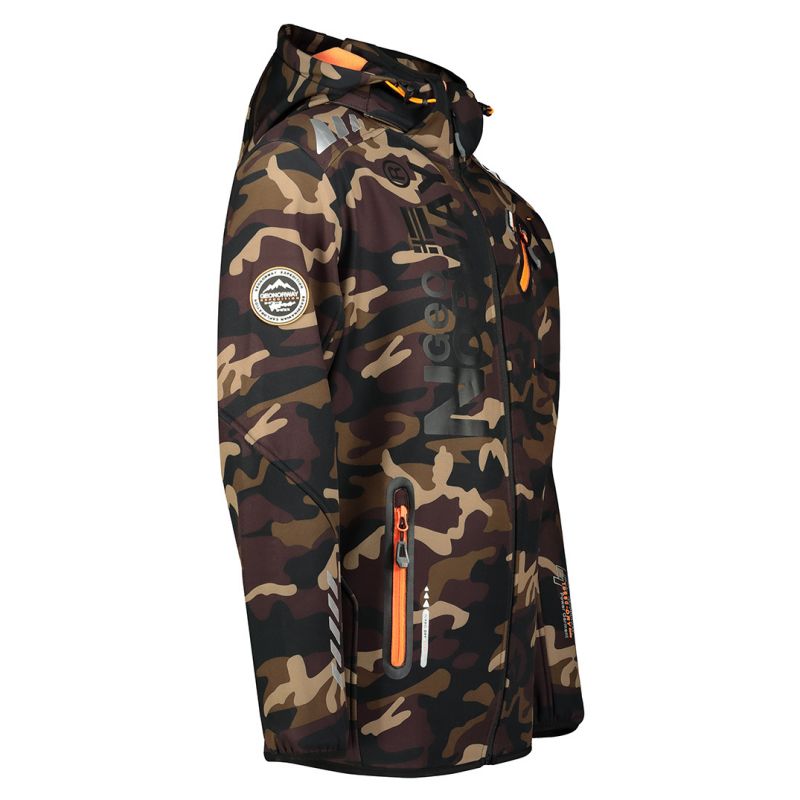 Geographical Norway Royaute M Softshell Jacket WU1057H-GN-KAKI-ORANGE Clothing/Outdoor/Geographical Norway Your Sports Performance