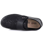 Leather Velcro shoes, elastic, black, Unisoft 8435 To be categorized Your Sports Performance