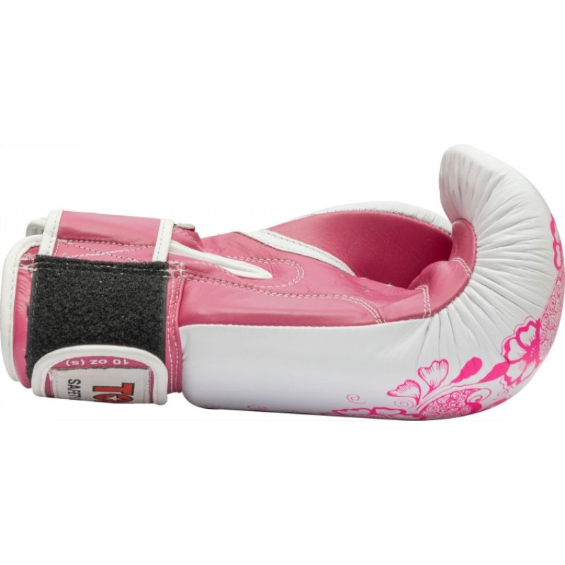 TOP TEN "Ultimate Woman" Boxing Gloves 10 oz White and Pink