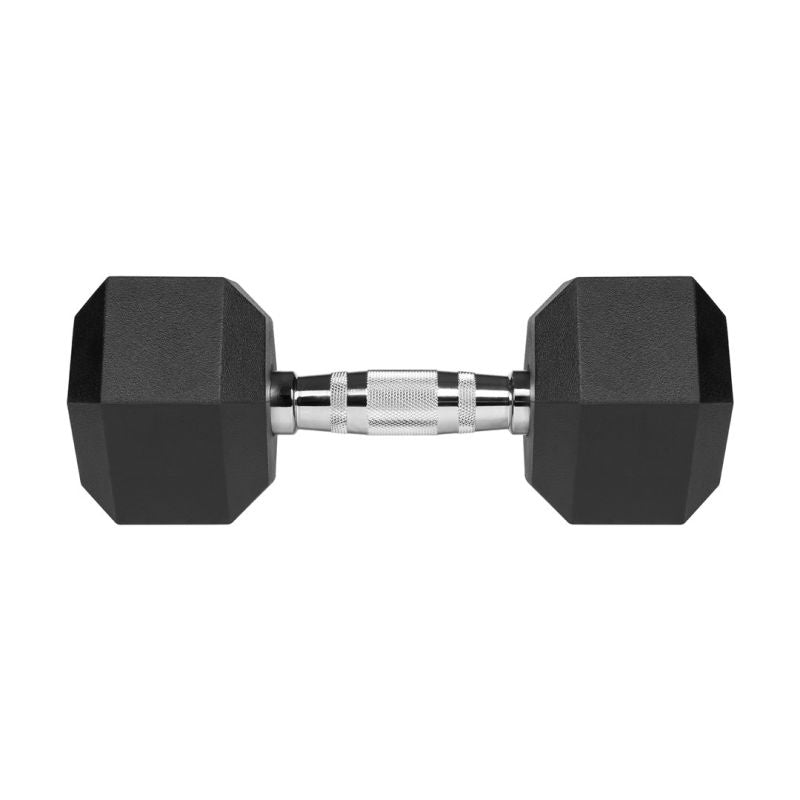 HEX 2x10 kg rubber-coated cast iron dumbbells REBEL ACTIVE In preparation Your Sports Performance