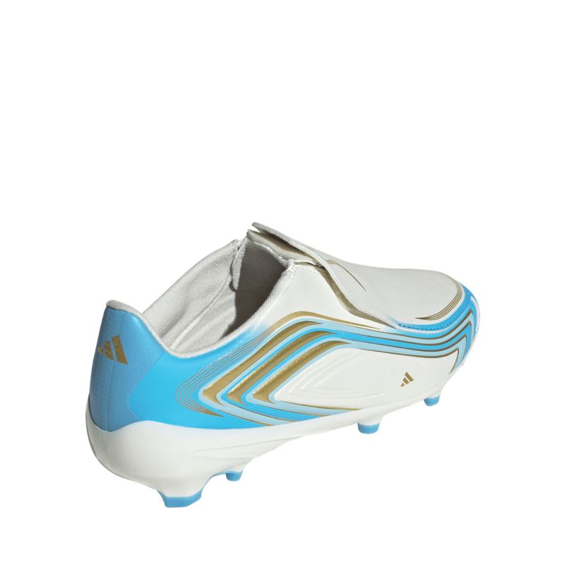 Adidas F50 Messi League LL FG Kids' Soccer Shoes White and Blue IH1907