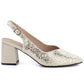Beige leather pumps with strap Cambell 35306 Cambell