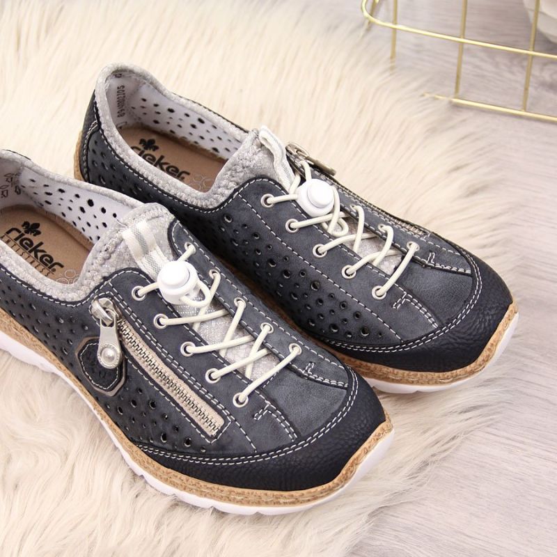 Women's openwork navy blue sports shoes Rieker N42P6-14 To be categorized Your Sports Performance