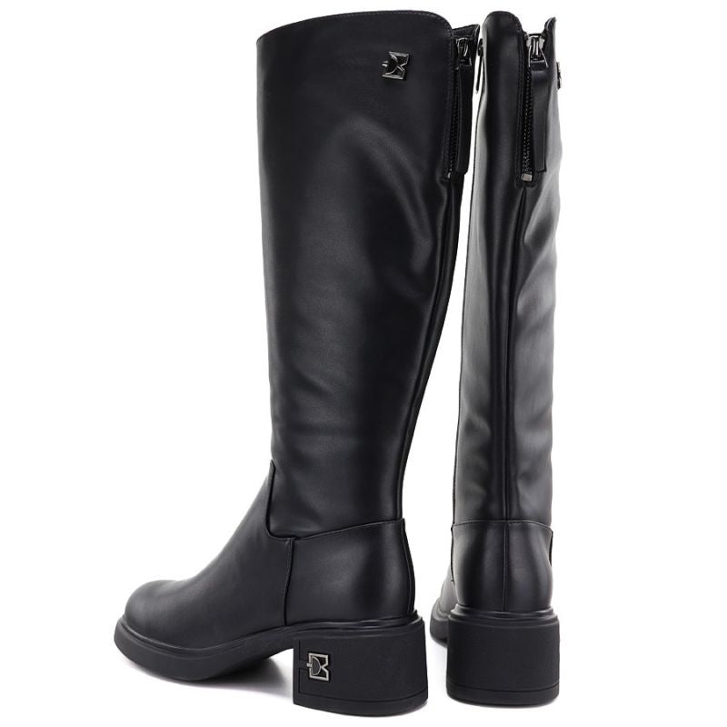 Women's leather ankle boots, black, Vinceza FIO27-67056