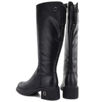 Women's leather ankle boots, black, Vinceza FIO27-67056