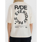 Women's oversize printed T-shirt 4F 4FWSS25TTSHF1993-11S *Kategoria tymczasowa Your Sports Performance