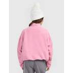 4FWarm oversize fleece with stand-up collar for girls 4F 4FJRAW25TFLEF441-54S 4f
