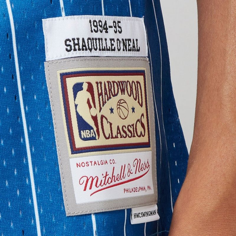Mitchell & Ness Men's T-Shirt Orlando Magic NBA Swingman Road Jersey Magic 94 Shaquille O'Neal SMJYGS18193-OMAROYA94SON In preparation Your Sports Performance