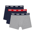 Puma Men's Boxer Shorts 3 Pack Navy Blue, Gray 947130 05
