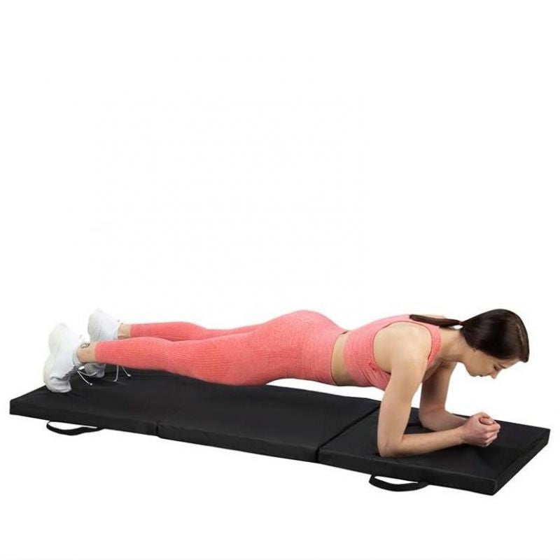 Folding gymnastics mattress black 1800x600x500mm HMS MGS02 In preparation Your Sports Performance
