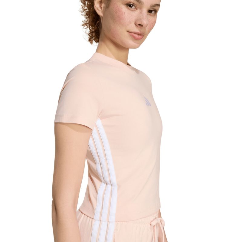 adidas Essentials 3-Stripes Slim Baby T-shirt, Pastel Pink KD2343