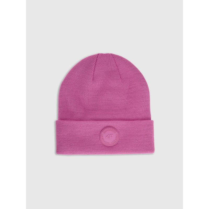 Girls' winter beanie hat 4F 4FJRAW25ACAPF0749-54S