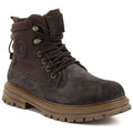 Men's brown leather unlined boots Big Star UU174254
