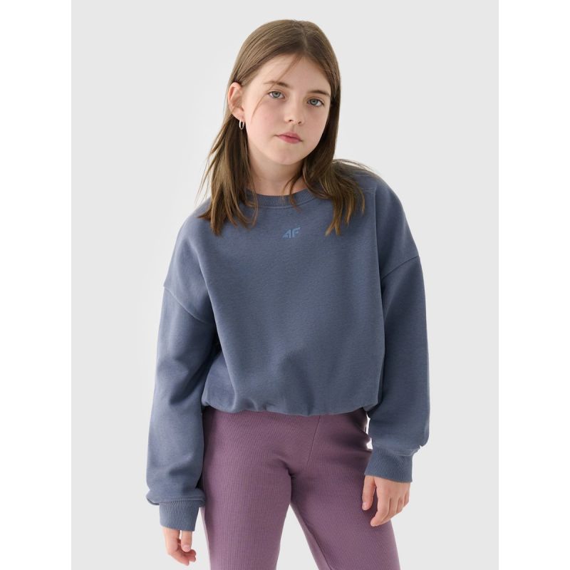 Girls' sweatshirt without a hood, 4F 4FJRSS24TSWSF1331-32S 4f