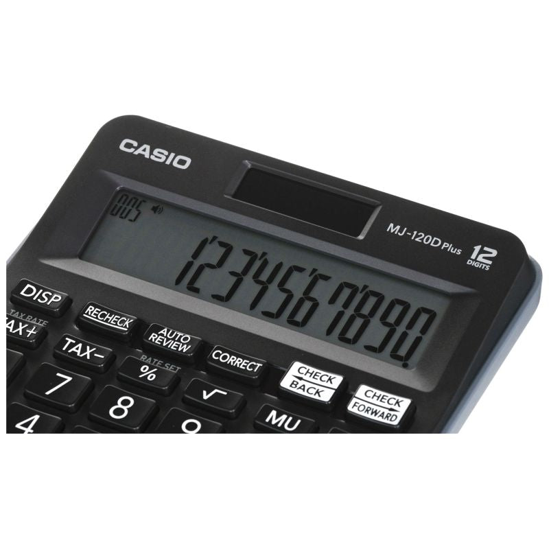 CASIO MJ-120D PLUS OFFICE CALCULATOR BLACK, 12-DIGITAL DISPLAY In preparation Your Sports Performance