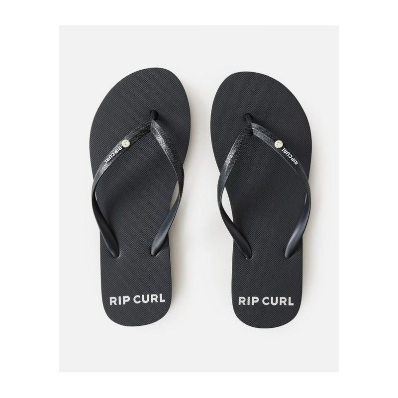 RIP CURL Premium Surf Bloom Open Toe Beach Flip-Flops Black