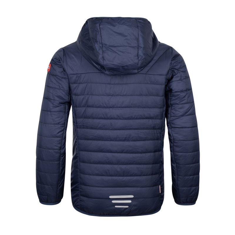 Trollkids Kids Eikefjord Jacket, navy/bright green, ultralight transitional jacket for boys/girls (463-100) In preparation Your Sports Performance